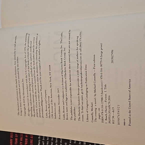Michael Connelly The Crossing A Bosch Novel 1st Edt. 2015 Hardcover Little Brown - Picture 10 of 17
